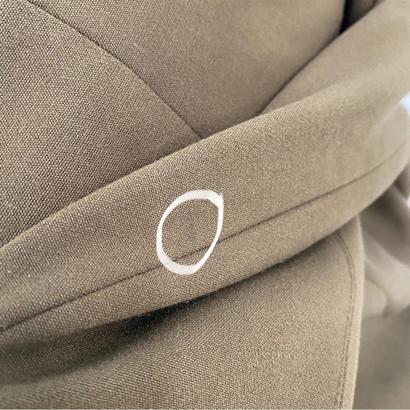 Zara Olive Green Moto Jacket with Belt Size XS - Picture 9 of 9